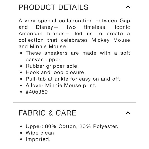 GAP DISNEY MINNIE MOUSE HIGH TOP SNEAKERS Size 10 - Picture 16 of 16